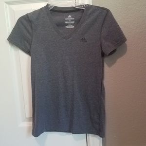 Adidas grey v-neck